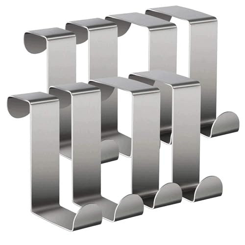 STAINLESS STEEL DOOR HOOKS FOR HANGING CLOTHES SET OF 8 Brand no brand
