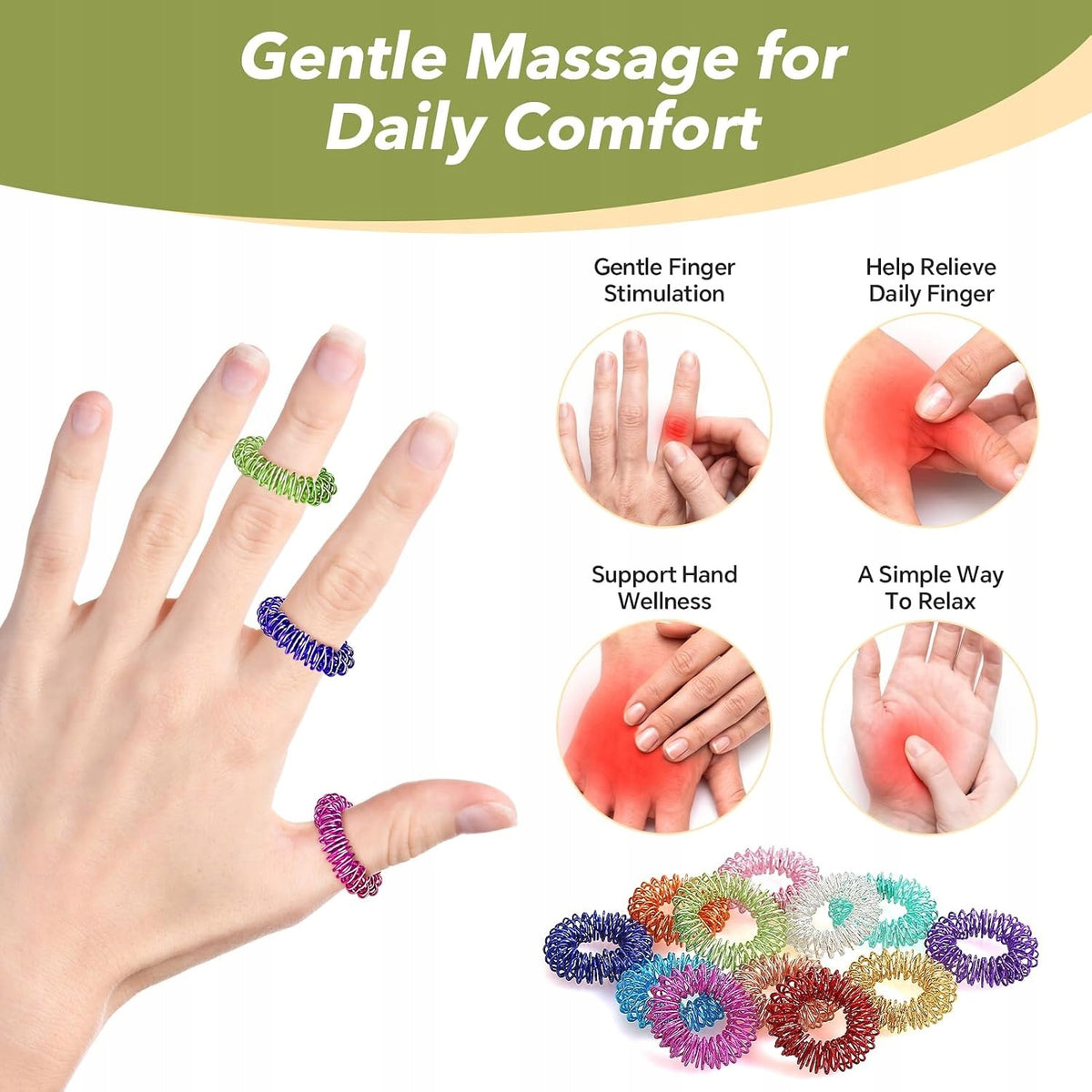 STAINLESS STEEL FINGER ACUPRESSURE MASSAGE RINGS SET OF 24 Manufacturer of a medical device moinkerin
