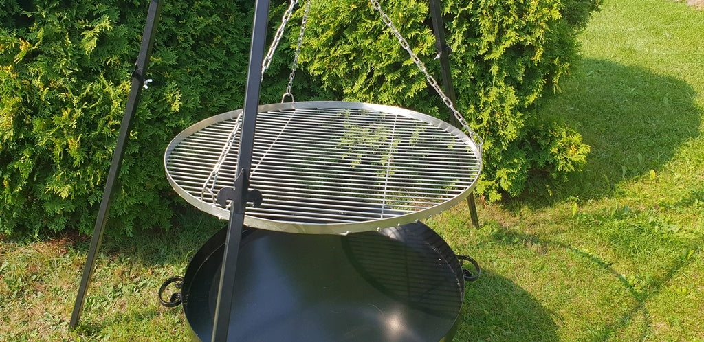 STAINLESS STEEL GRATE ROUND 70 CM for grill tripod grill grate Product height 1.5 cm
