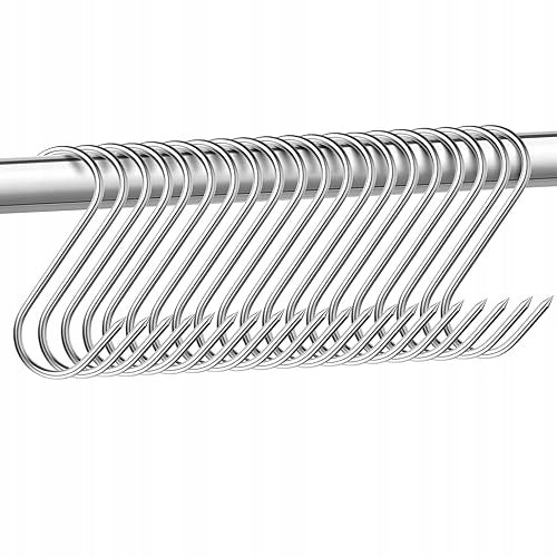 STAINLESS STEEL HOOKS S FOR BATHROOM KITCHEN BEDROOM 15 CM 20 PCS