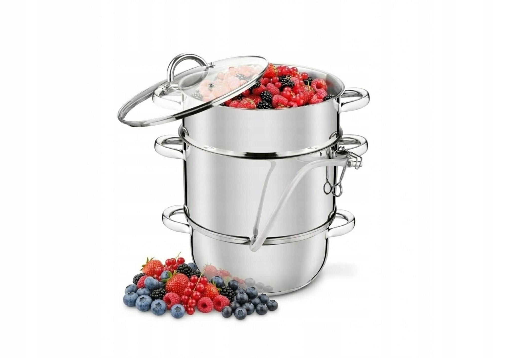 STAINLESS STEEL Juicer LARGE 8L steam pot 3in1 IGMAR for gas induction 1302
