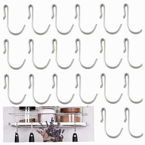 STAINLESS STEEL S HOOKS FOR KITCHEN ORGANIZATION 20 PIECES STEEL