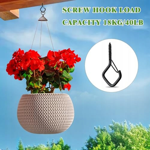 STAINLESS STEEL SCREW WALL HOOKS BLACK WITH BUCKLE 30 PCS Manufacturer code Bez marki