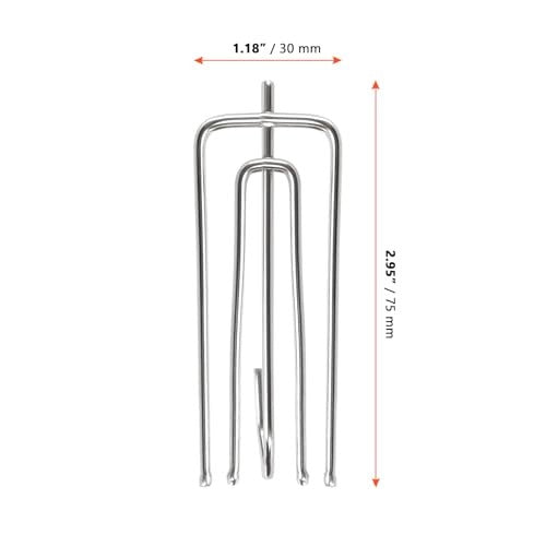 STAINLESS STEEL SILVER CURTAIN HOOKS SET OF 150 PIECES METAL Manufacturer code SWC5908807067934