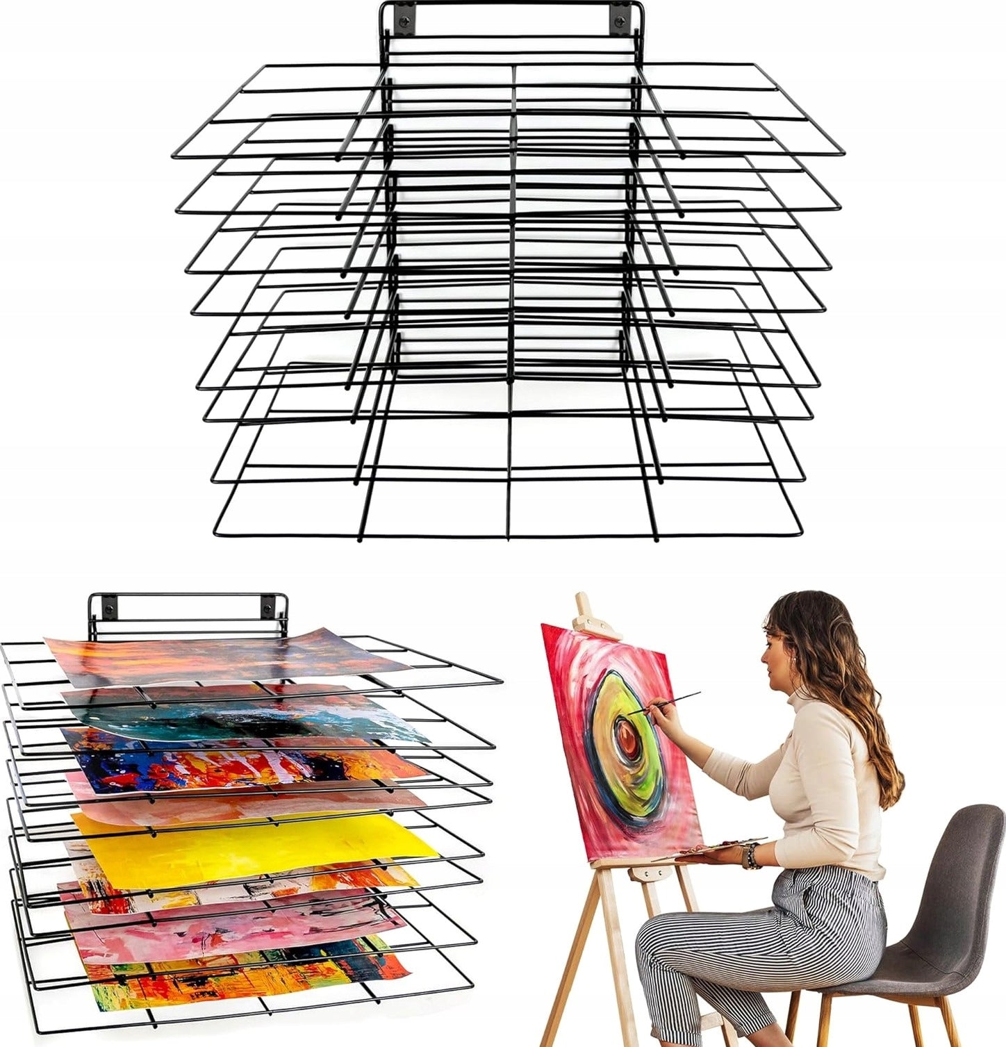 STAND 41X31X25CM ARTISTIC DRYING REGAL DRAWINGS PAINTING SOLID
