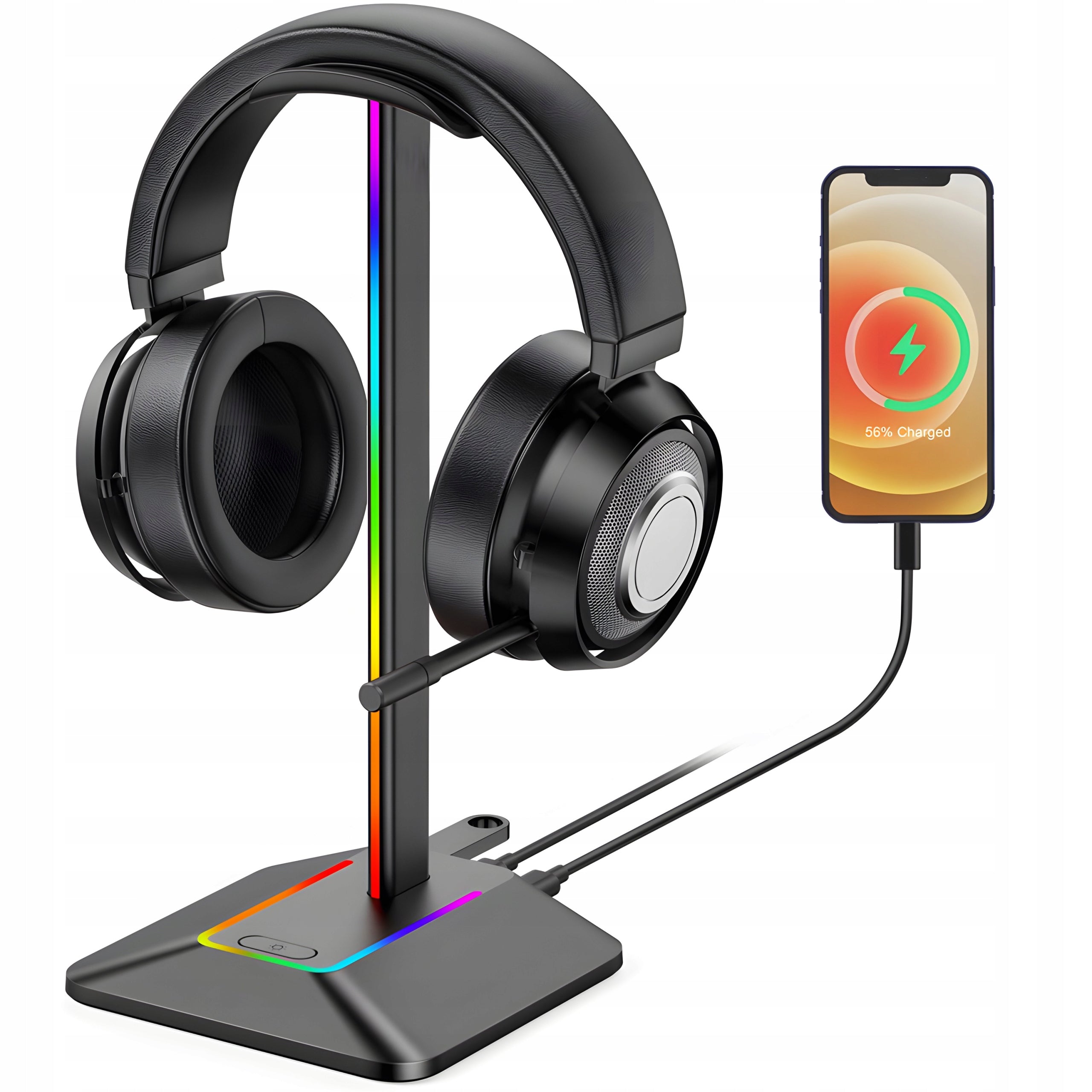 STAND HEADPHONE STAND NEW BEE GAMING BACKLIGHT RGB LED HUB USB
