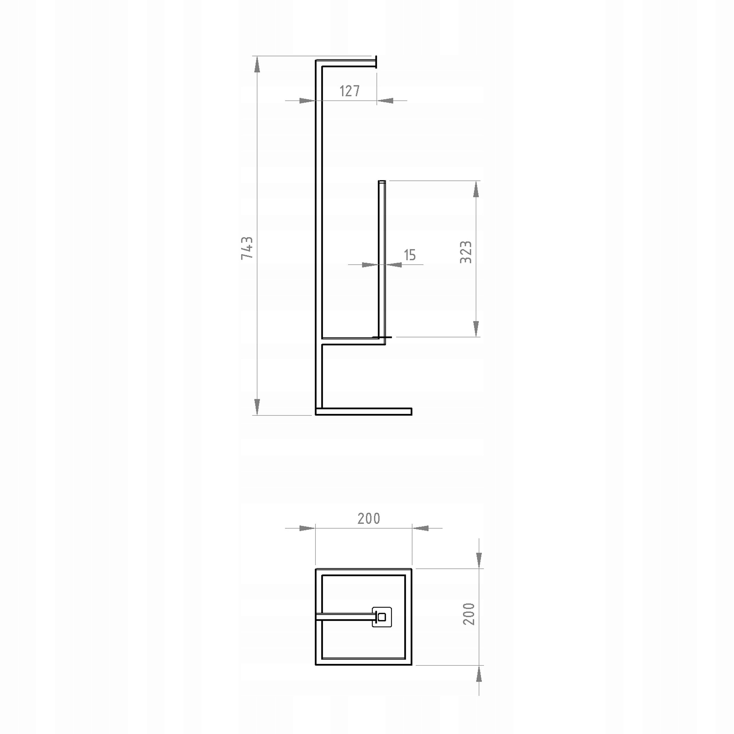 STAND TOILET PAPER HOLDER WITHOUT DRILLING METAL LOFT GOLD 18123 Packaging status original