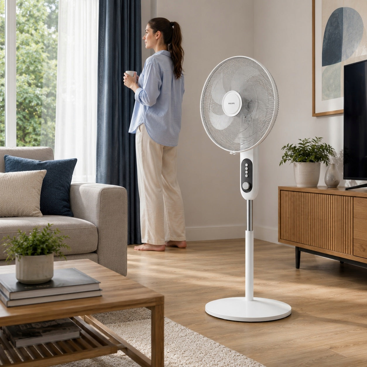 STANDING FAN PHILIPS CX1220/00 45W TIMER 112-131 CM OSCILLATION Brand Philips