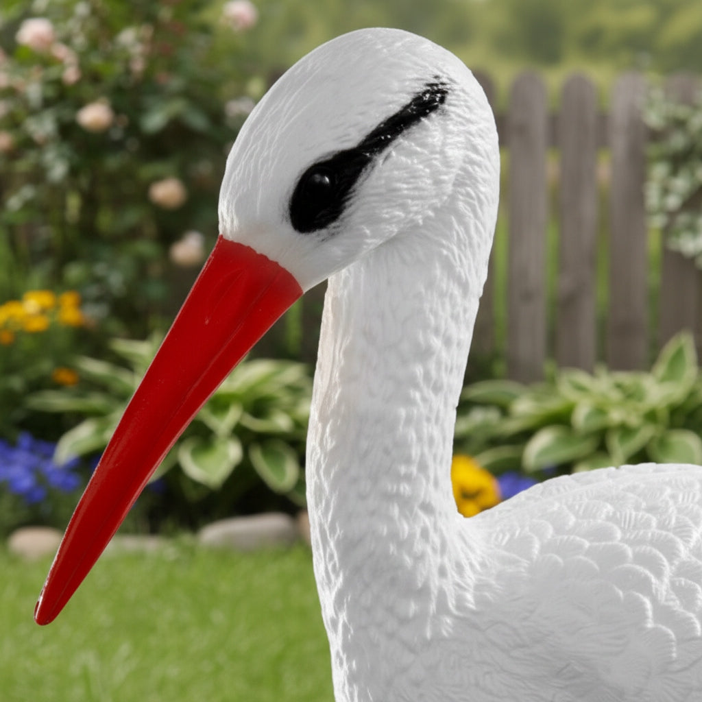 STANDING STORK 78cm XXL LARGE AS LIVE GARDEN FIGURINE DECORATION FOR GARDEN Type sculpture (figure)