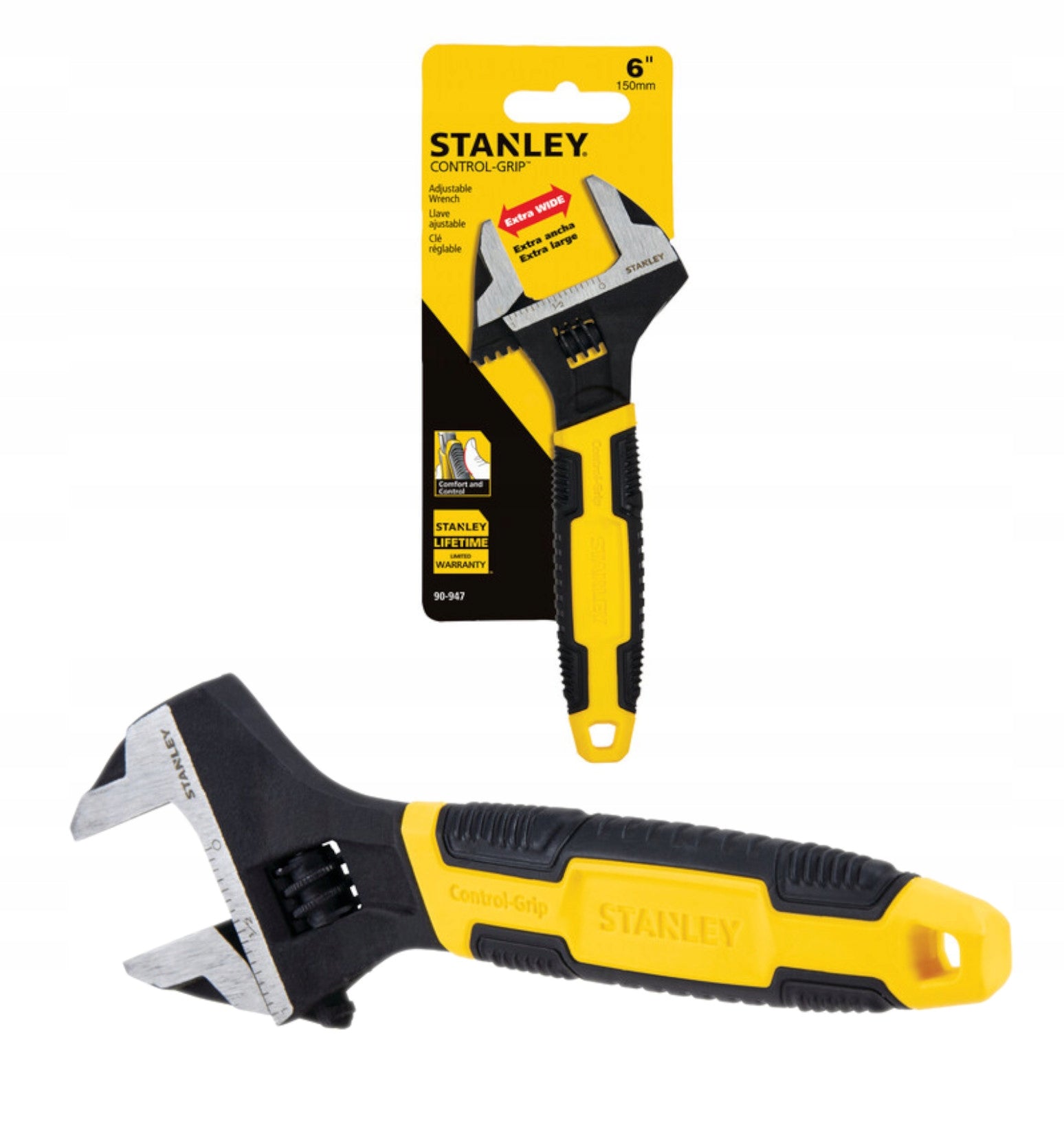 STANLEY ADJUSTABLE WRENCH MAXSTEEL 150mm 0-90-947