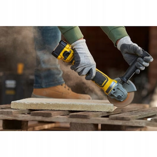 STANLEY ANGLE GRINDER AKU 125MM V20 18V 0*AH Device width 15.8 cm