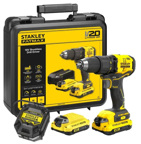 STANLEY DRILL/DRIVER 18V V20 60Nm 2x1,5Ah SFMCD710C2K