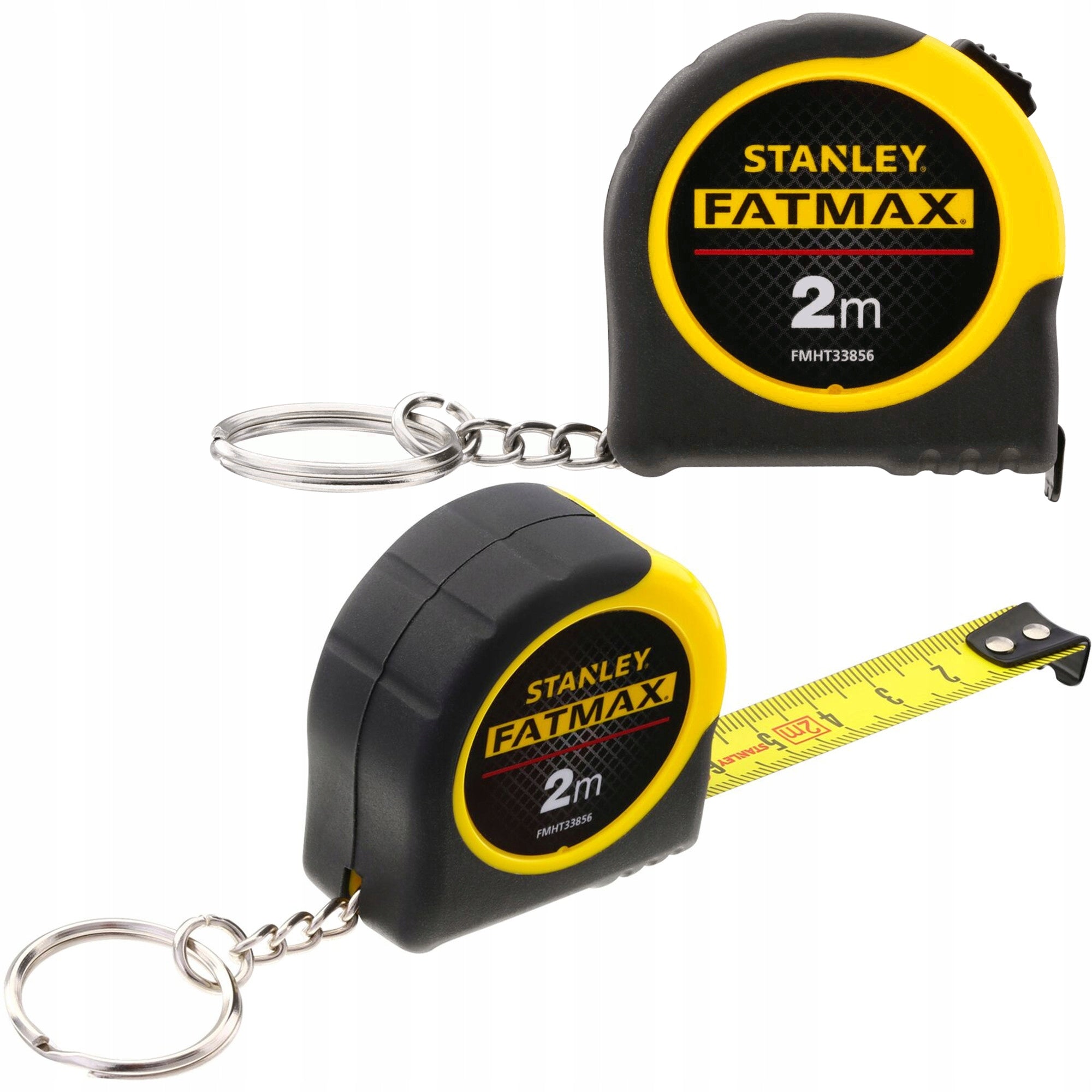 STANLEY Retractable measure 2m Fatmax key ring measuring tape FMHT1-33856