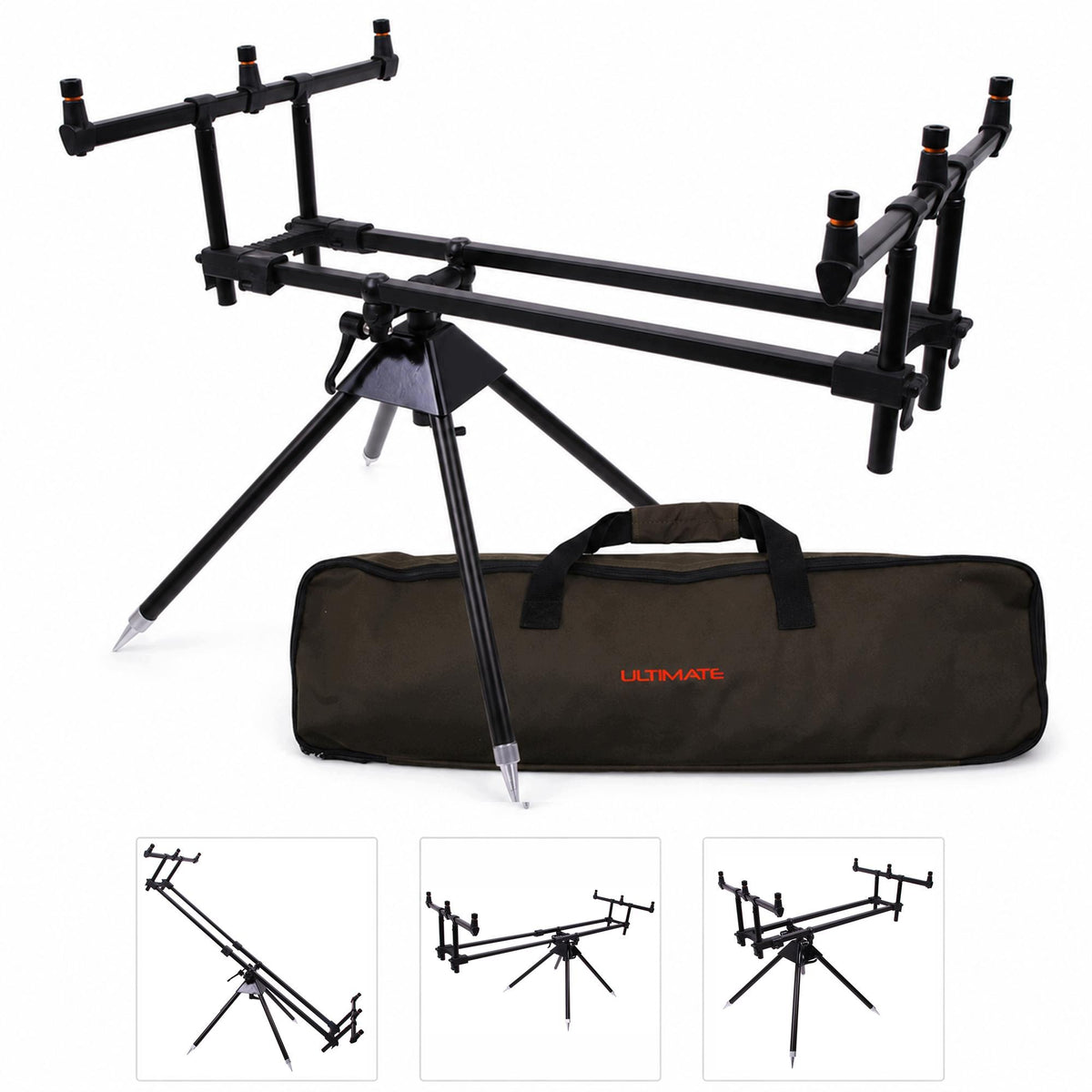 STAR RODPOD CARP FISHING FOR 3 RODS STAND SUPPORTS STABIY SET