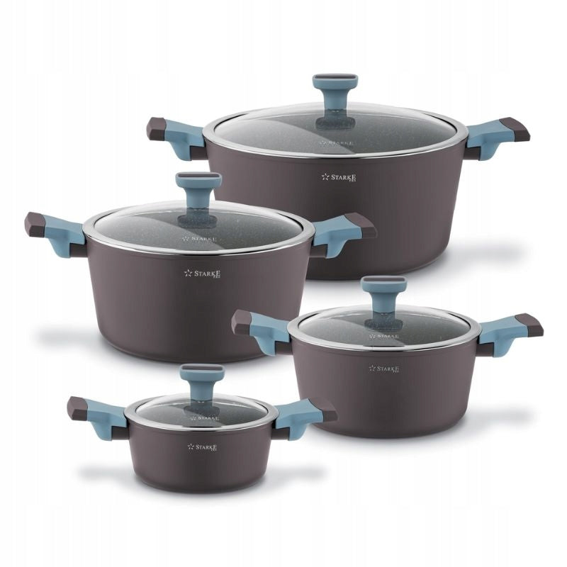 STARKE PRO Set of pots for induction marble Luxury Grey II 8