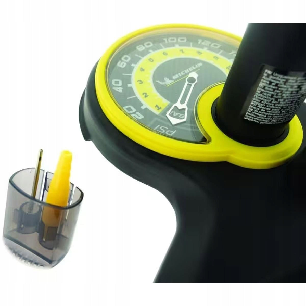 STATIONARY CAR BICYCLE PUMP WITH PRESSURE GAUGE MICHELIN Brand Michelin