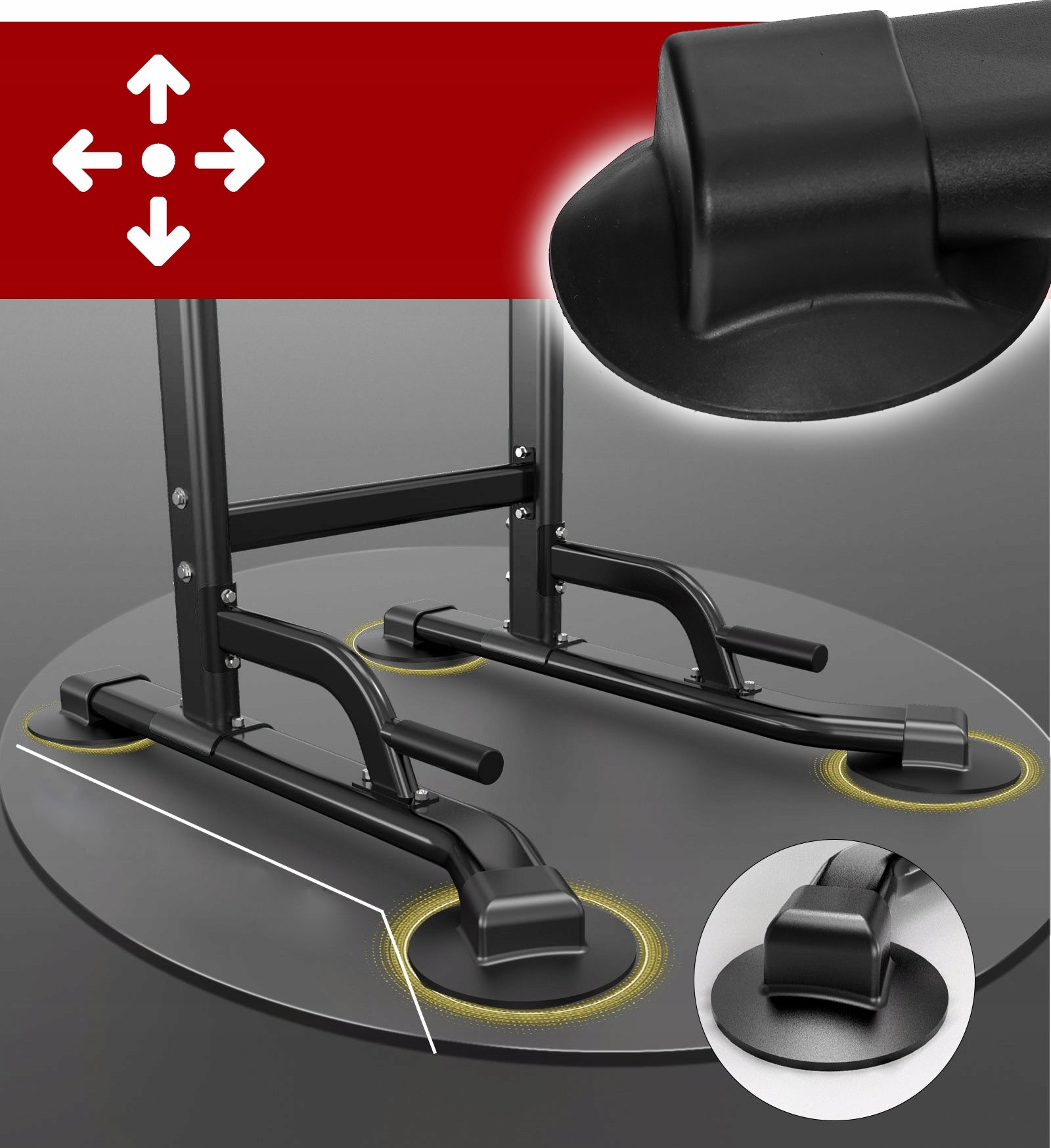 STATIONARY EXERCISE HANDRAILS for dips Pull-up BAR ADJUSTABLE Brand Sapphire