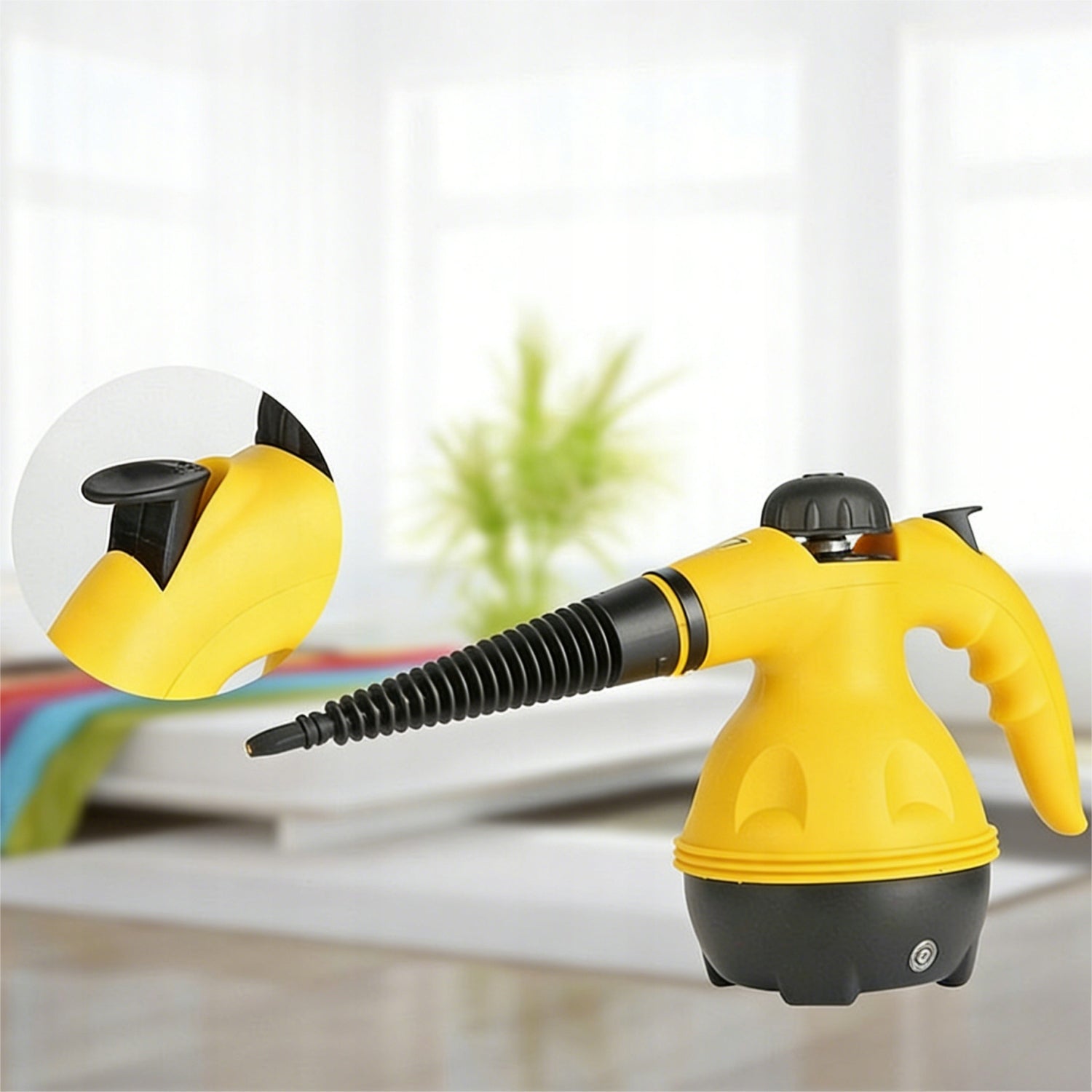STEAM CLEANER 1000W 4 BAR STEAM CLEANER FOR UPHOLSTERY WINDOW JOINTS 350ML Capacity 0.35 l