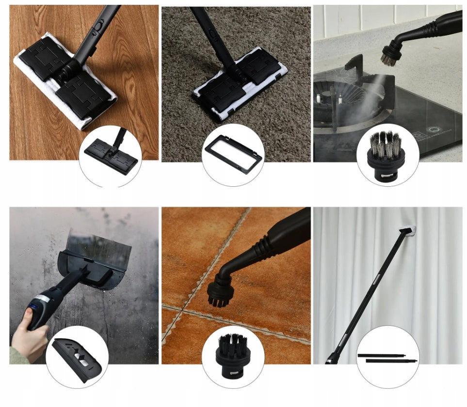 STEAM CLEANER 2000W 4 BAR 19 ACCESSORIES 1,5L STEAM CLEANER Manufacturer code ES10530DE-BL