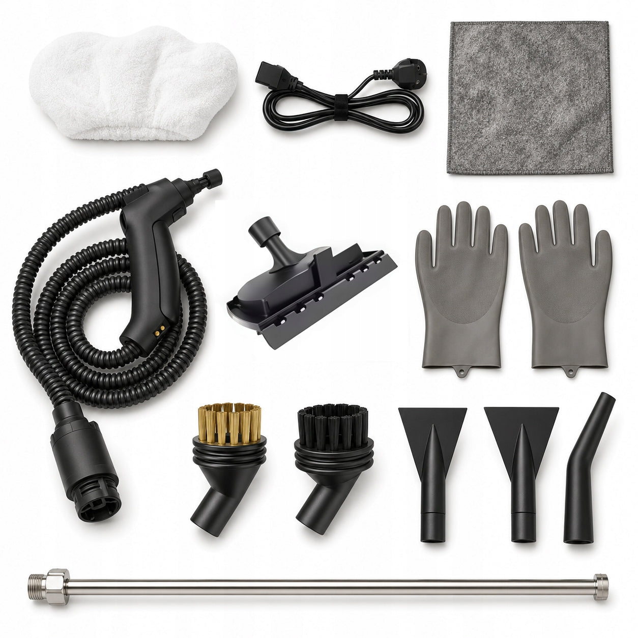 STEAM CLEANER 2500W 1.6L HAND WASHER STEAM CLEANER SET WITH ACCESSORIES Manufacturer code MYJKA PAROWA-001