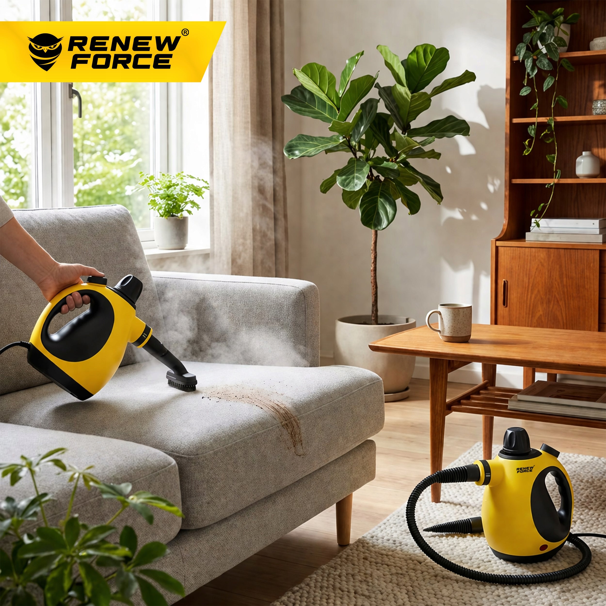 STEAM CLEANER 3 BAR POWER 1000W FOR UPHOLSTERY STAIN GROUT WINDOWS Model CIŚNIENIOWY CZYŚCIK PŁYTEK ŁAZIENKI WC AKCESORIA