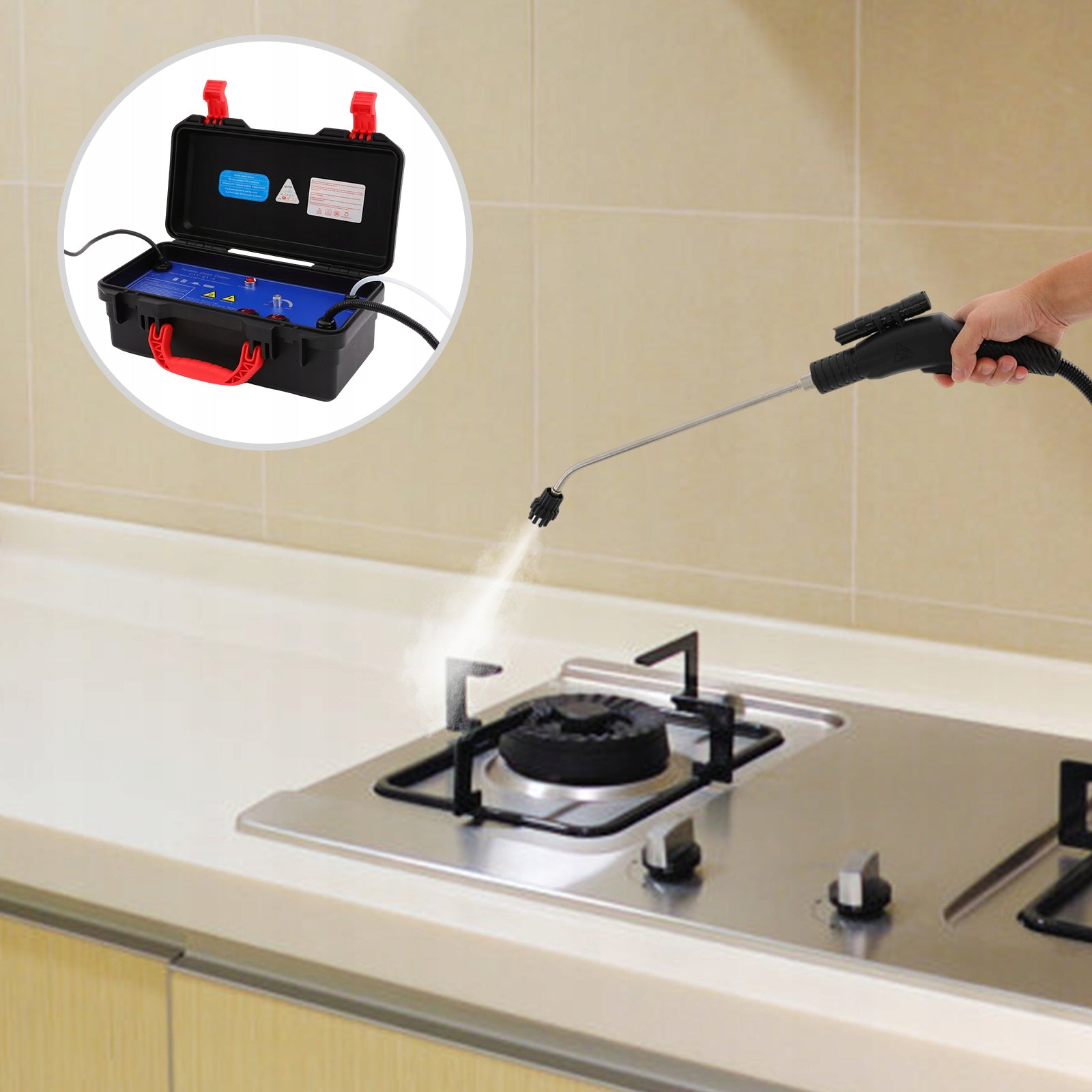 STEAM CLEANER 3000W 3.5BAR PRESSURE FOR KITCHEN/FURNITURE/FLOOR/CAR Model CNT-QX- A