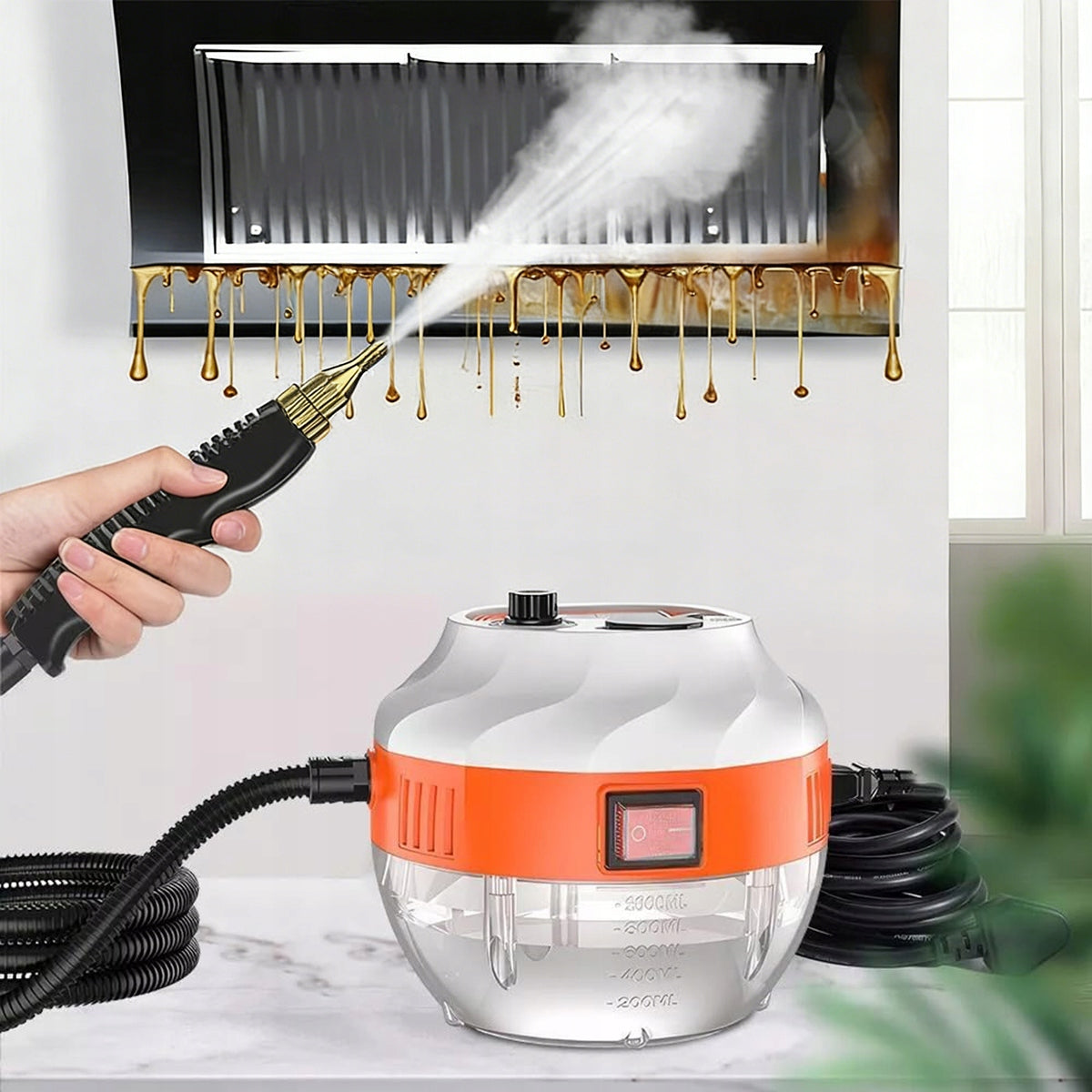 STEAM CLEANER 3800W HAND WASHER STEAM CLEANER KIT WITH ACCESSORIES Packaging status original