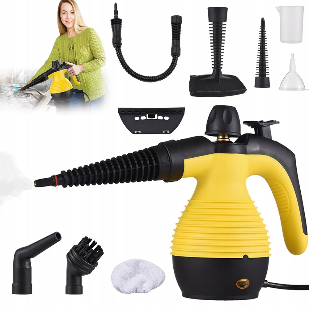 STEAM CLEANER 9 ACCESSORIES SET FOR VARIOUS CLEANING TASKS 1000W