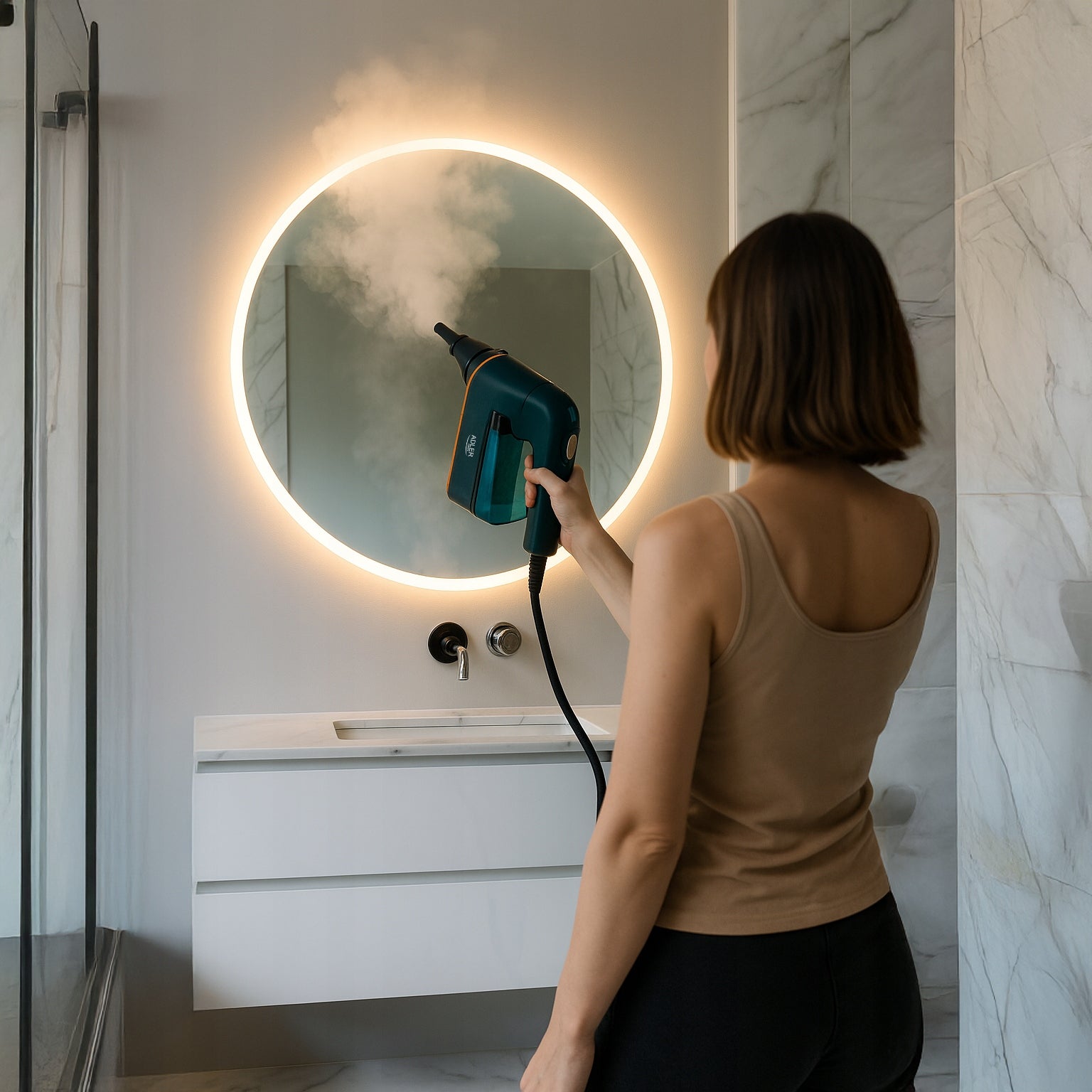 STEAM CLEANER ELECTRIC MOP STEAM CLEANER FOR GROUT WINDOWS 1200W Dominant color blue