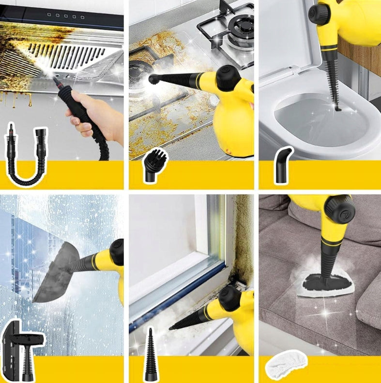 STEAM CLEANER FOR GROUT WINDOWS MANUAL STEAMER 1000W SET XXL Power 2500 W
