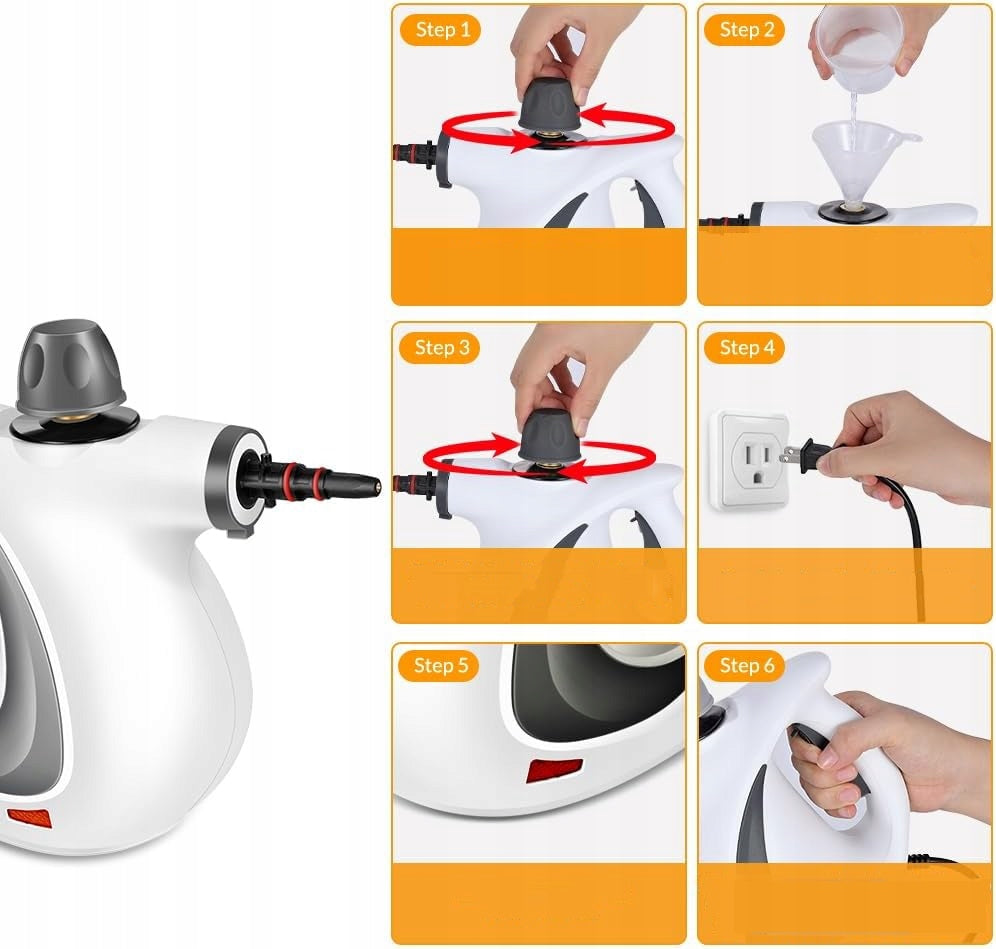 STEAM CLEANER FOR UPHOLSTERY GROUT WINDOWS STEAMER HAND WASHER 1050W Brand no brand