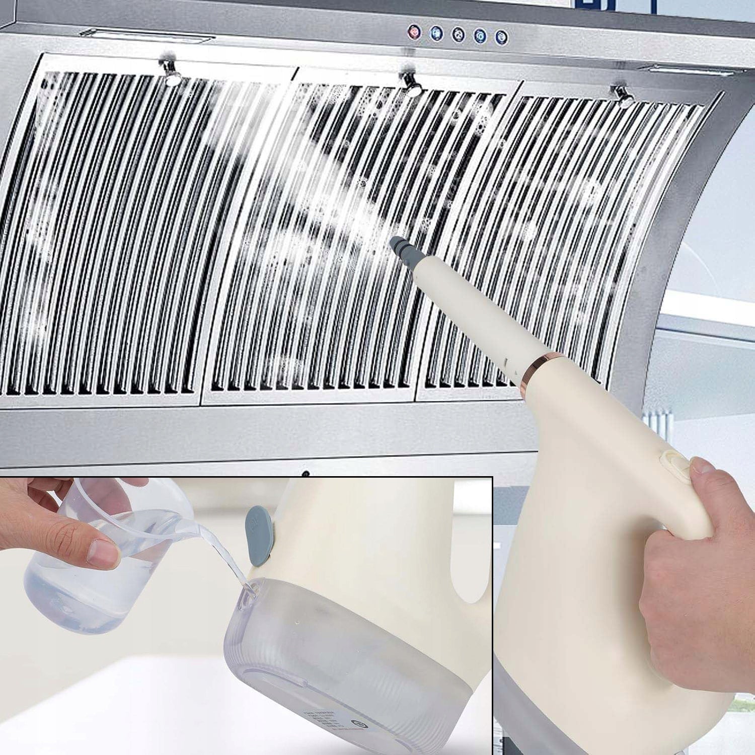STEAM CLEANER FOR UPHOLSTERY WINDOWS STEAMER 12 PCS Power 1200 W