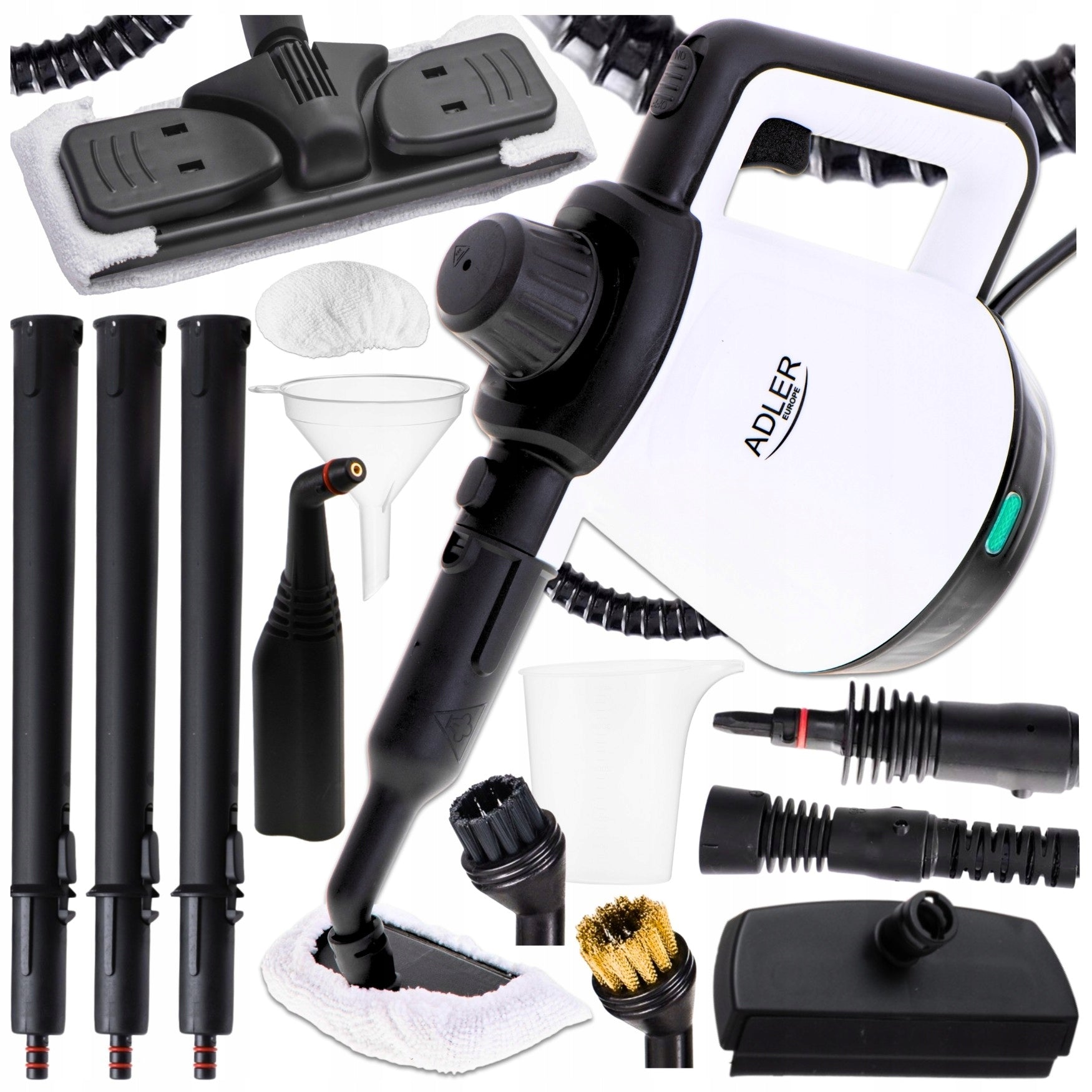 STEAM CLEANER HANDHELD STEAM MOP UPHOLSTERY GROUT WINDOW CLEANER SET 2000W