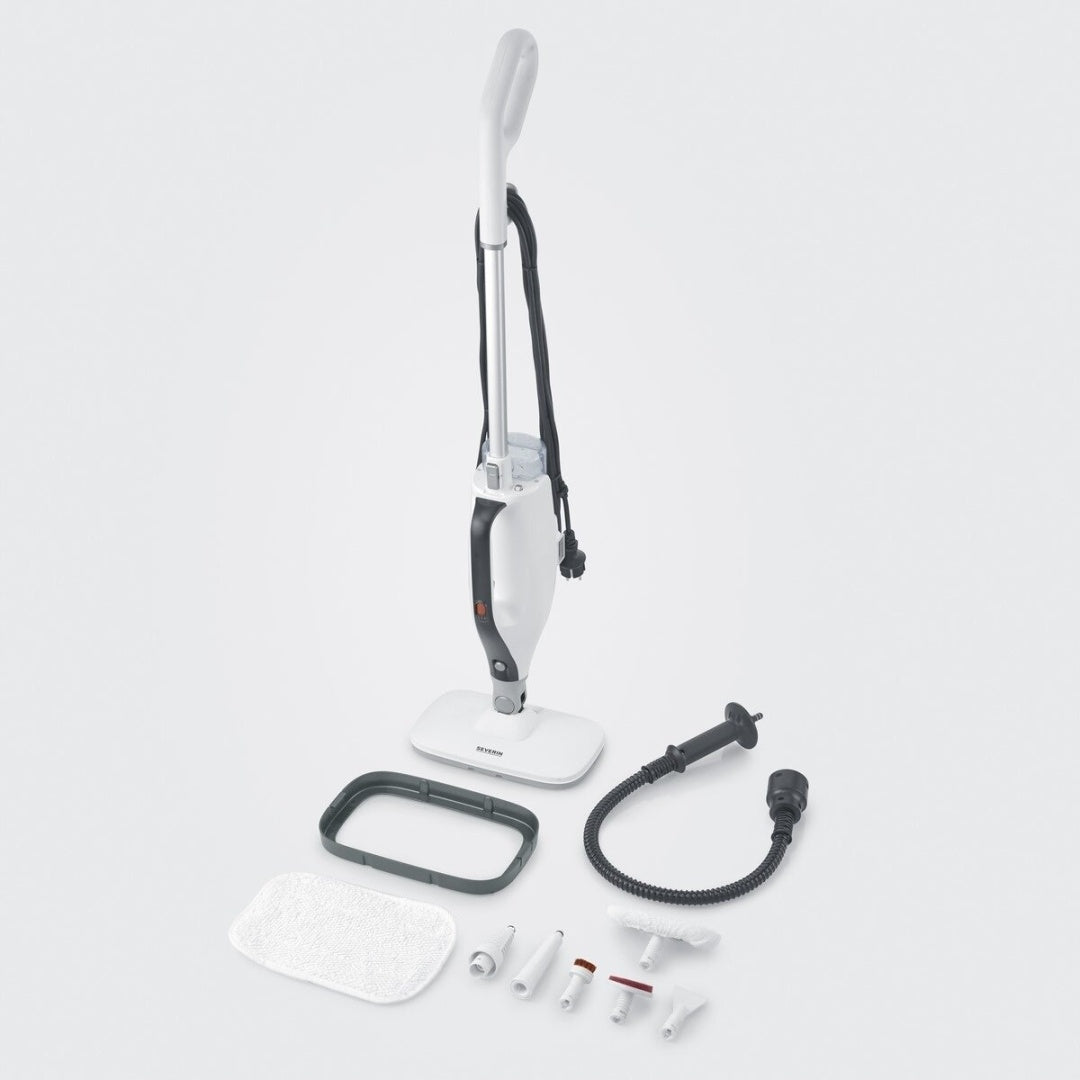 STEAM CLEANER MOP 2IN1 1400W 15S START ACCESSORIES COMBO SEVERIN SC7145 Packaging status original