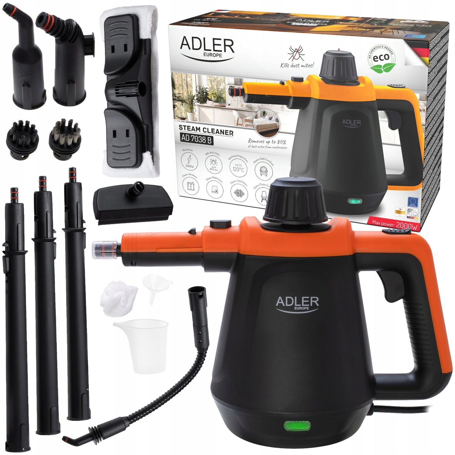 STEAM CLEANER MOP AD7038 BO + XXL tip set