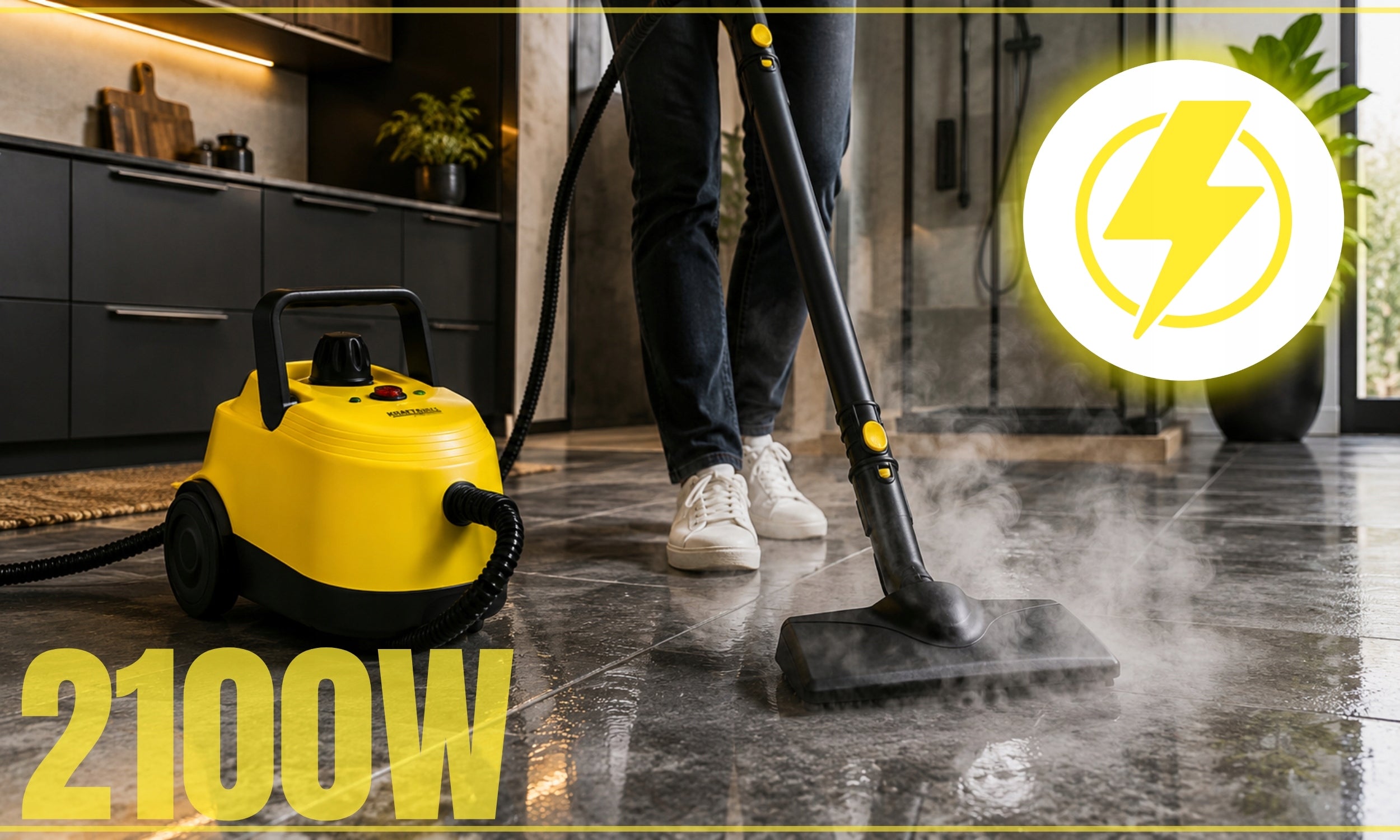 STEAM CLEANER MOP HAND STEAMER FOR CAR WINDOWS GROUT UPHOLSTERY 2100W Manufacturer code Myjka Parowa Czyścik Mop Parowy 2100W
