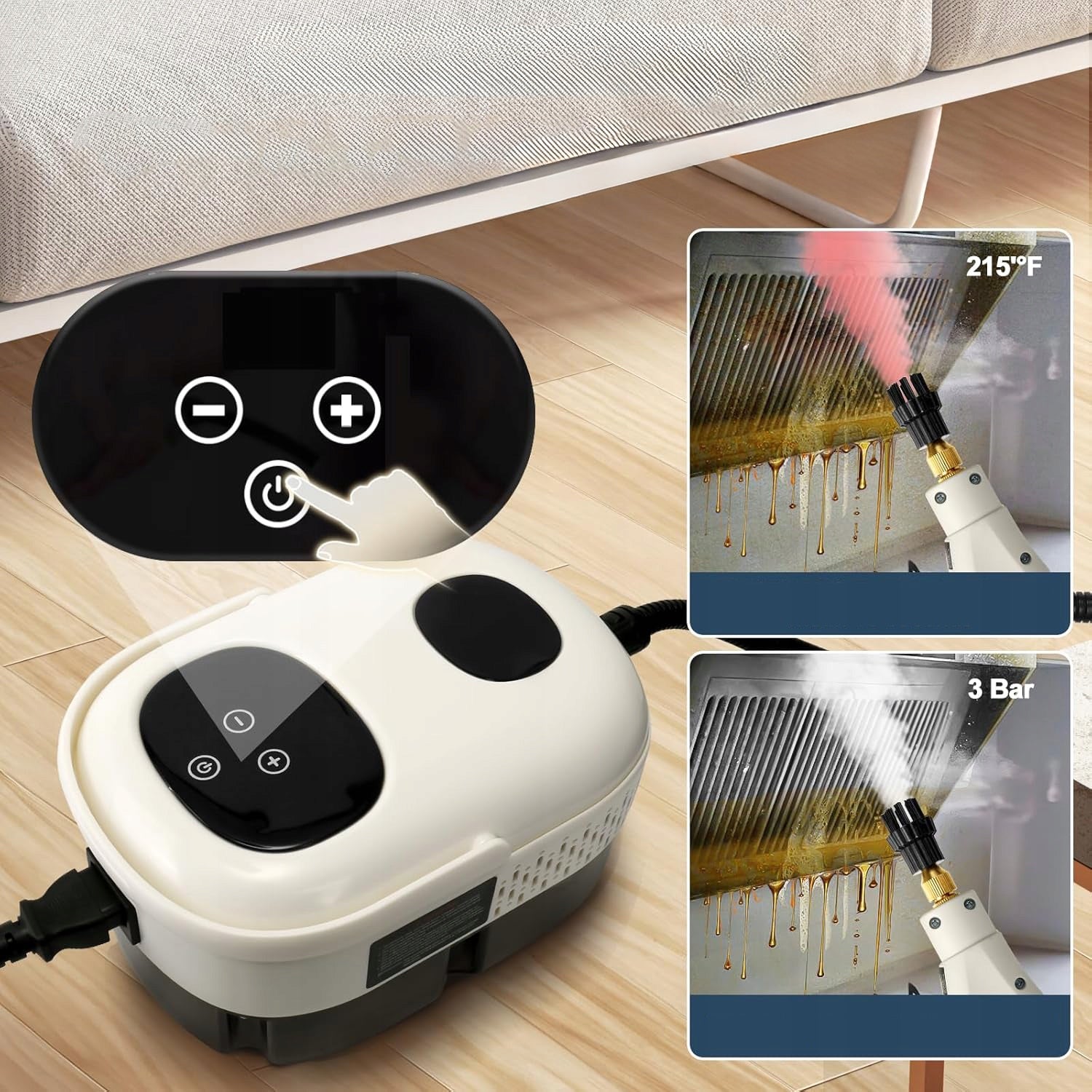STEAM CLEANER MULTIFUNCTION 6-LEVEL ADJUSTMENT 3BAR 1100ML 2500W Power 2500 W
