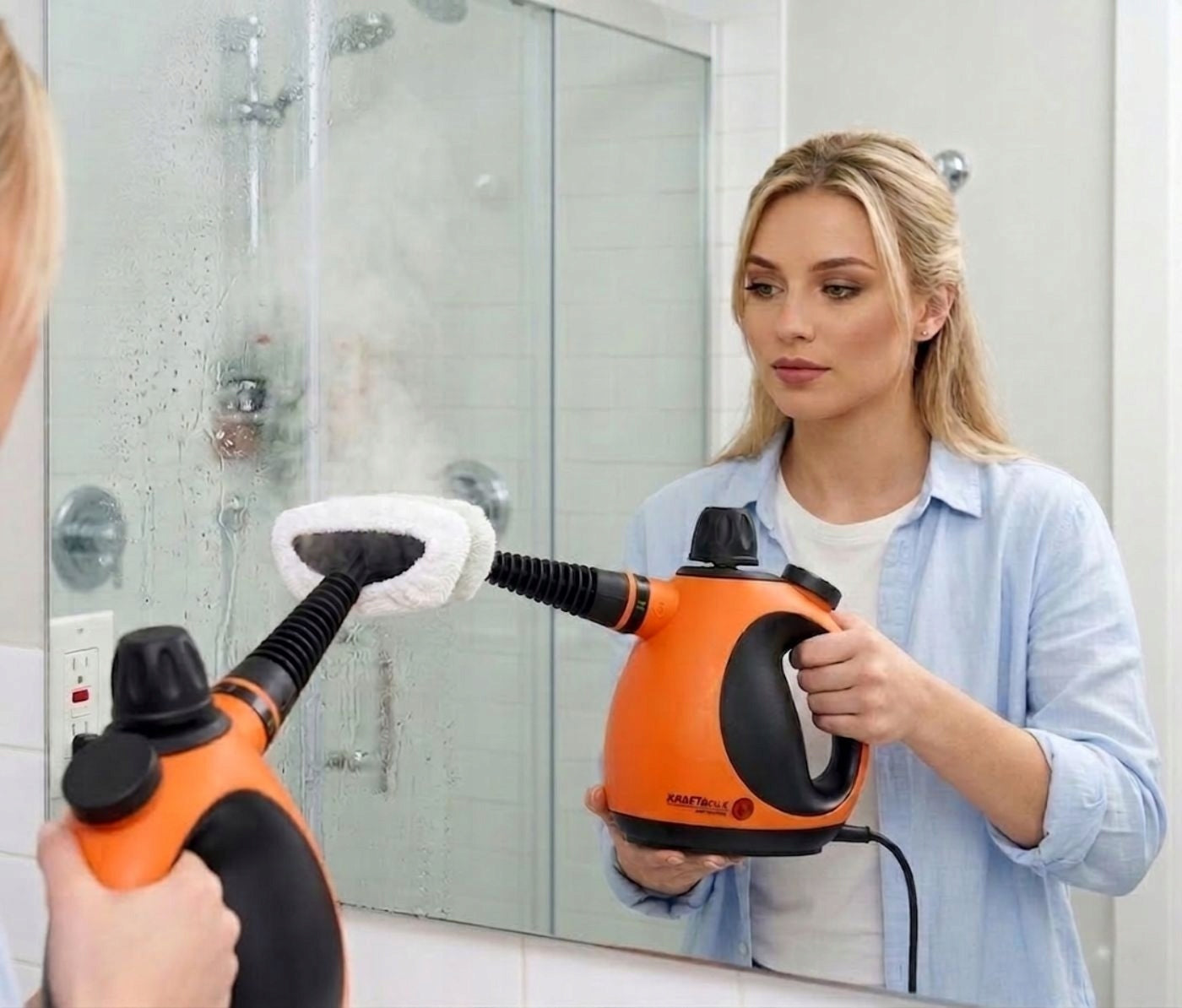 STEAM CLEANER PRESSURE CLEANER FOR GROUT UPHOLSTERY WINDOWS STEAMER 1100W Power 1100 W