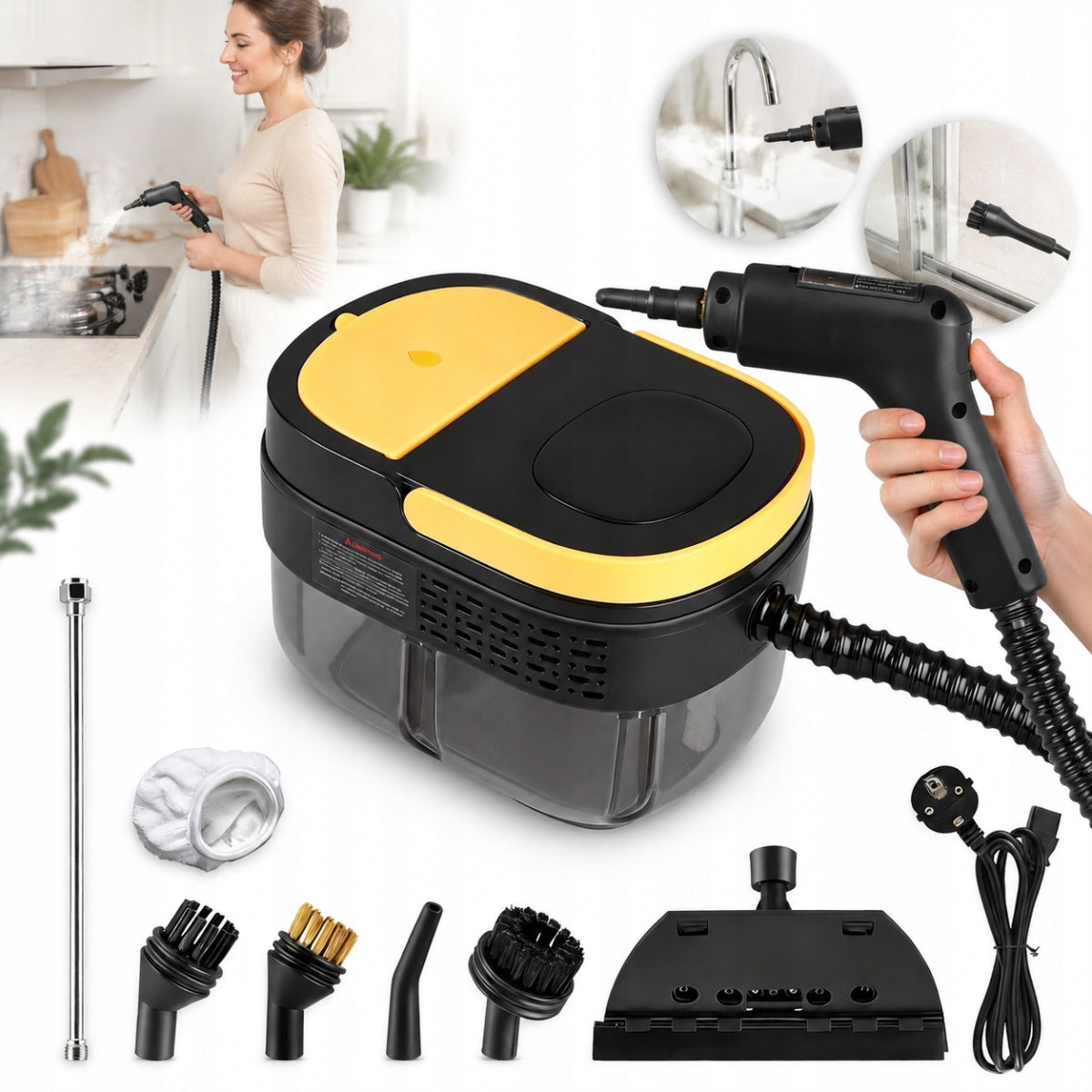 STEAM CLEANER PRESSURE CLEANER FOR GROUT UPHOLSTERY WINDOWS STEAMER BED BUGS
