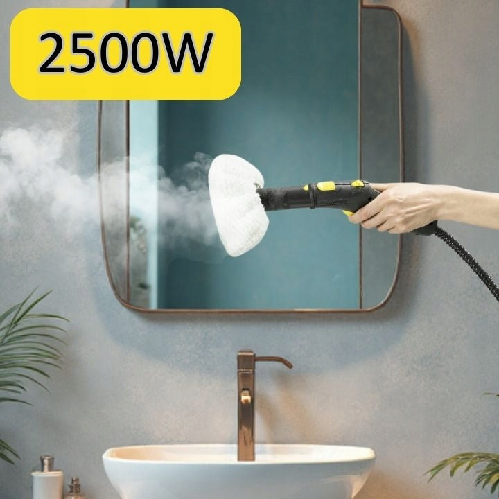 STEAM CLEANER PRESSURE CLEANER FOR GROUT UPHOLSTERY WINDOWS STEAMER POWER 2500W Model YELLOW-CLEAN-EXPERT