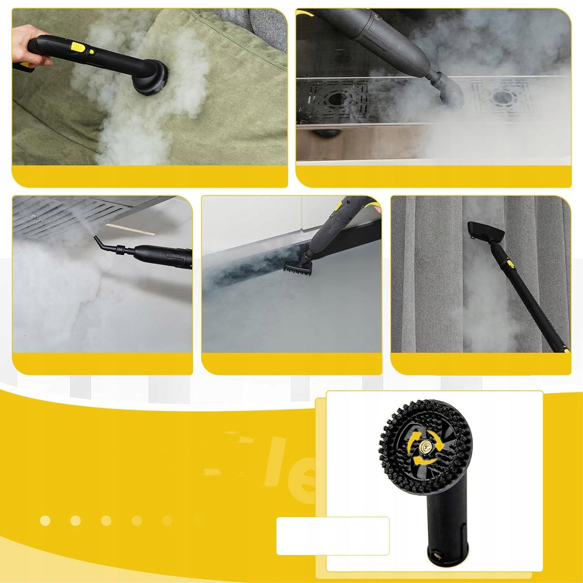 STEAM CLEANER STEAM MOP 2000W 1.8L SET Dominant color yellow/gold