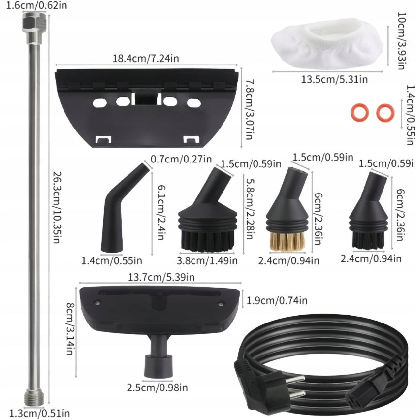 STEAM CLEANER STEAM MOP STEAMER FOR CLEANING AND REMOVING DIRT 3,5 BAR Power 2500 W