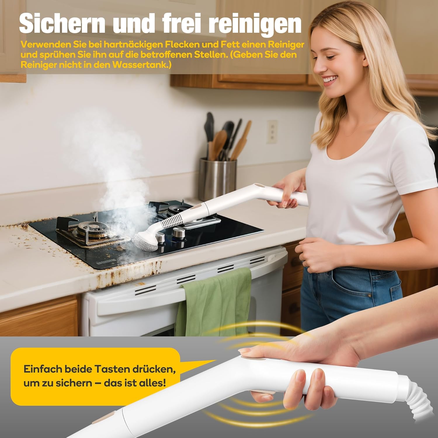 STEAM CLEANER STEAMER NEWBEALER 1500W 3BARY 1,5L 12 ACCESSORIES EFFICIENT Brand no brand