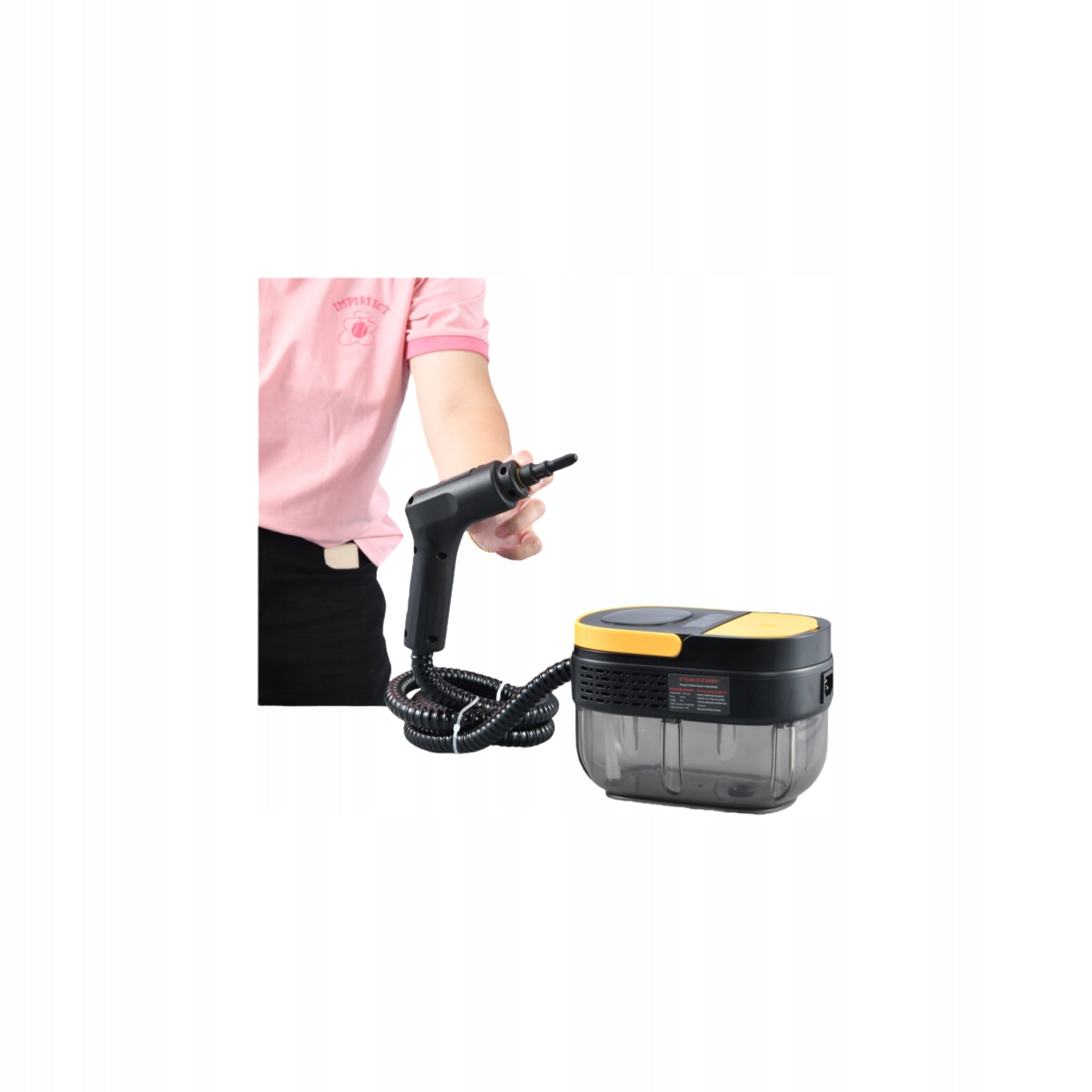 STEAM CLEANER WINDOW CLEANER STEAMER 1.5M STEAM HOSE+1600ML 2500W 3BAR Brand LynkCust