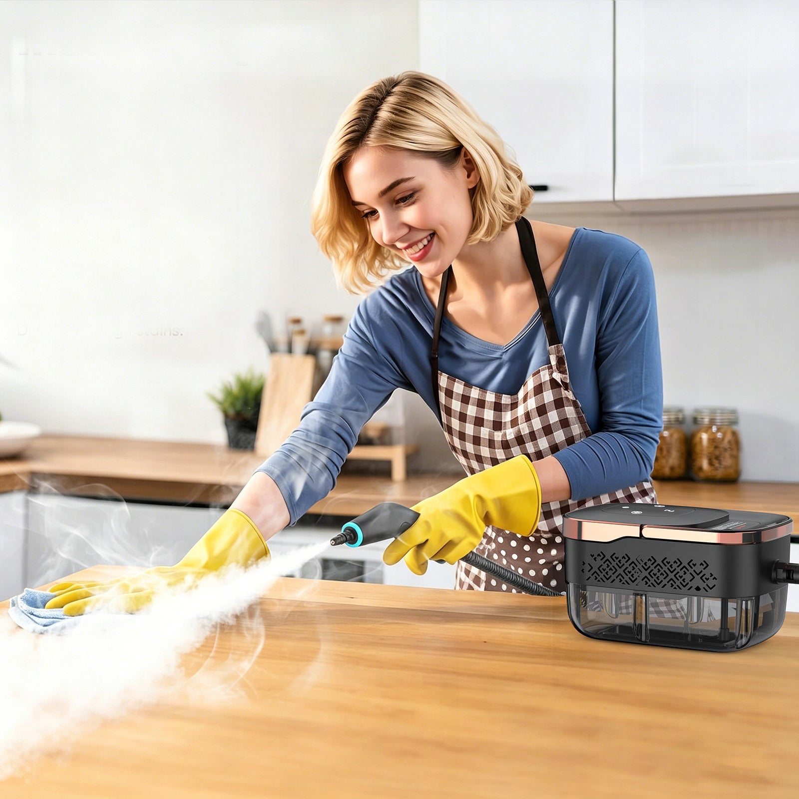 STEAM CLEANER WINDOW CLEANER STEAMER 1250ML 4BAR + 2M STEAM HOSE Packaging status original