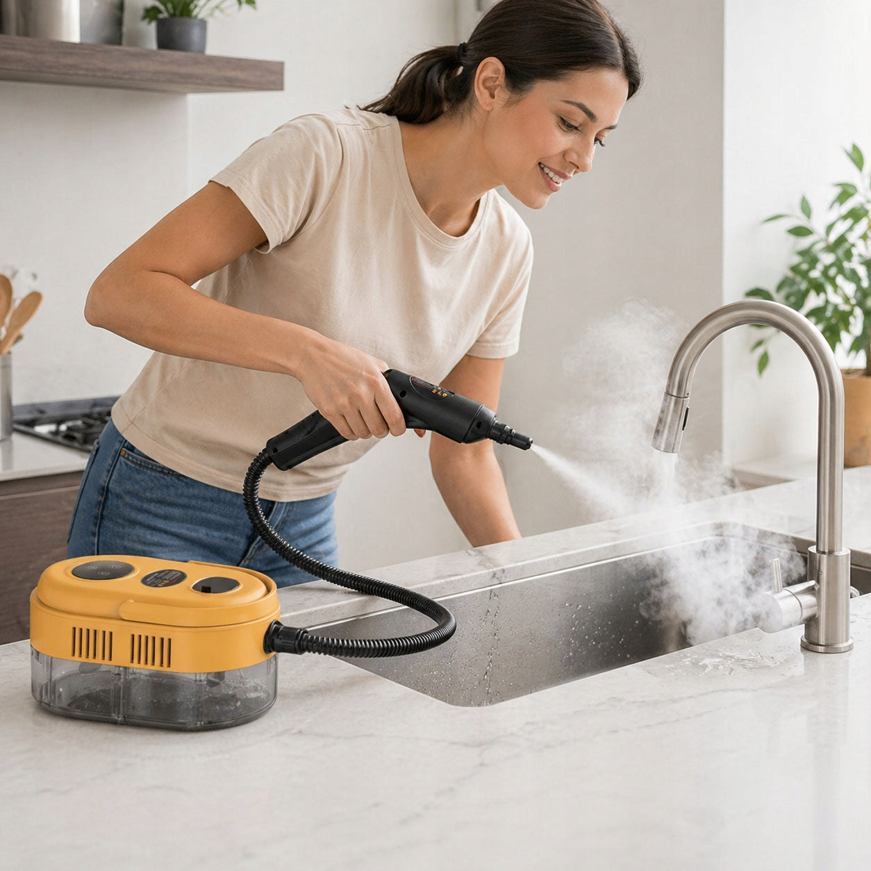 STEAM CLEANER WINDOW CLEANER STEAMER 2M STEAM HOSE+1200ML 3BAR 6 DEGREES Manufacturer code 7Q-21