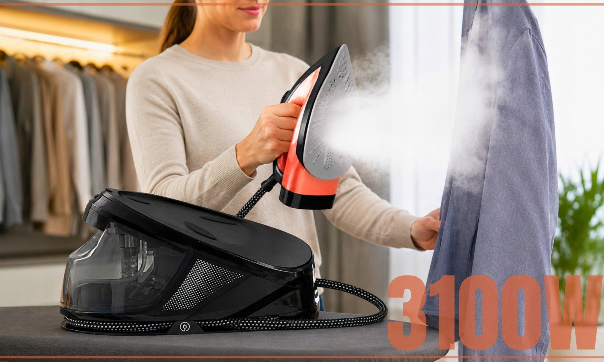STEAM GENERATOR STEAM STATION IRON WITH CERAMIC COATING STATION 3100W Brand no brand