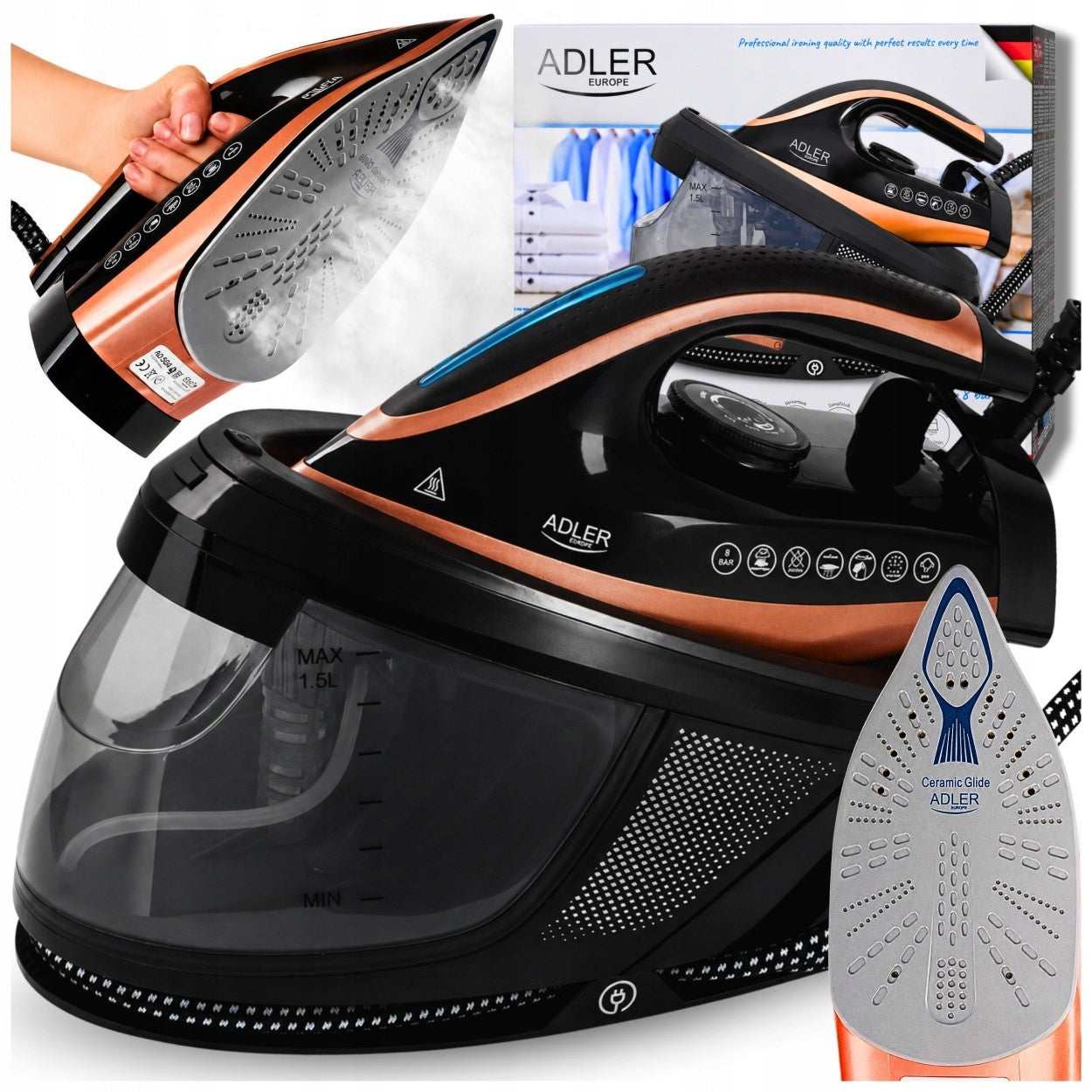 STEAM GENERATOR STEAM STATION IRON WITH CERAMIC COATING STATION 3100W