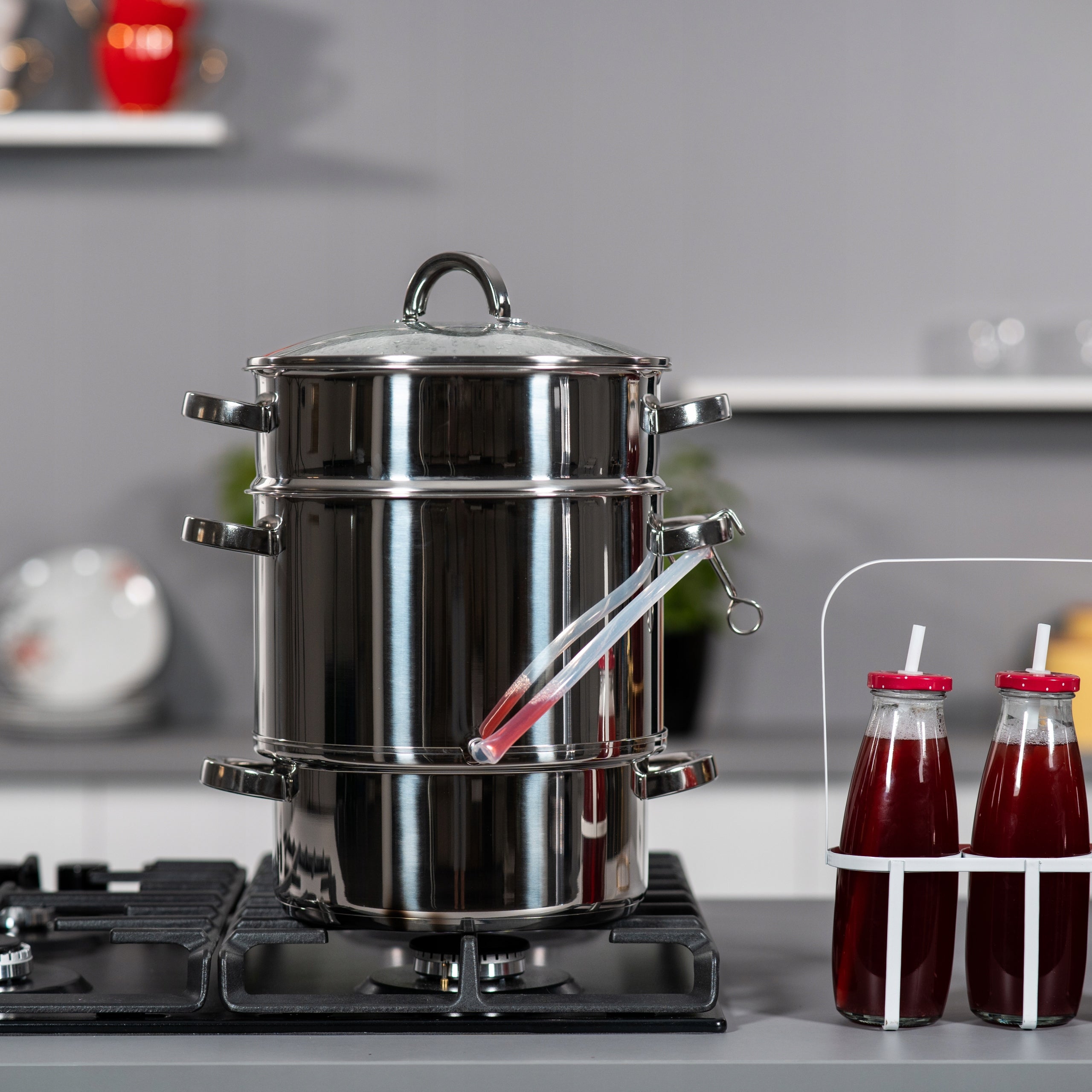 STEAM JUICER 5 L FOR INDUCTION GAS STAINLESS STEEL JUICE POT LARGE TOPFANN Manufacturer code 9005