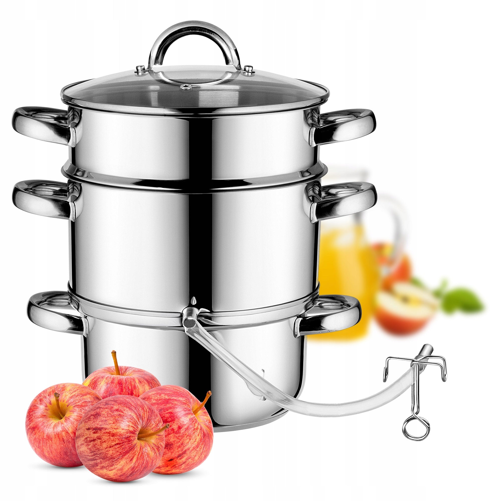 STEAM JUICER 5L FOR GAS INDUCTION STAINLESS STEEL POT 3in1 FOR FRUIT JUICES